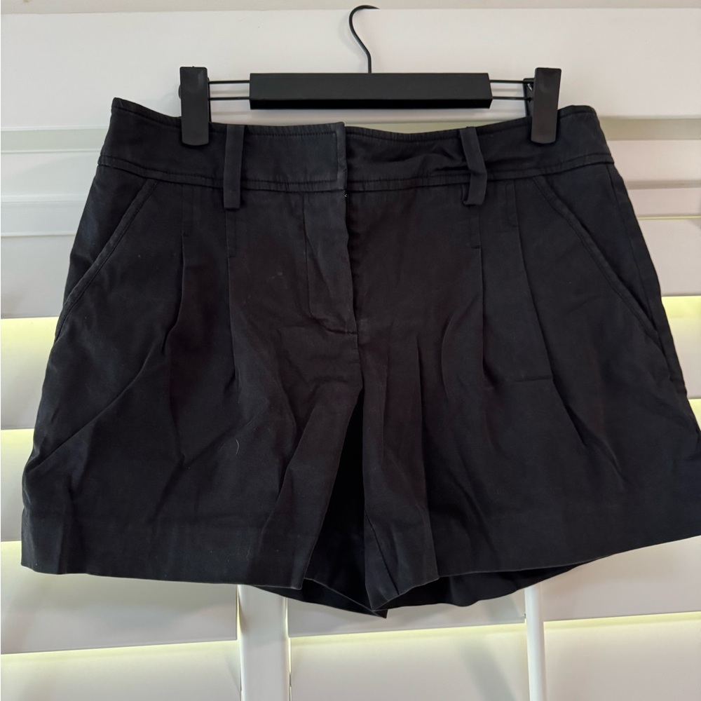 Trina Turk Black High Waist Tailored Shorts